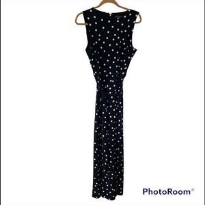 Tommy Hilfiger Belted Black Polka Dot Jumpsuit. Size: 12